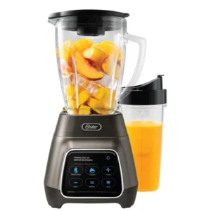 Licuadora OSTER Touch Screen reversible 1000W + Vaso portatil Blend&Go Negra